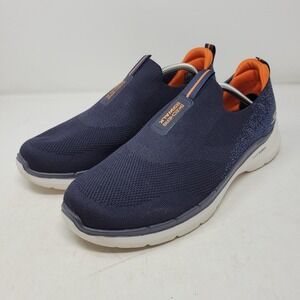 Skechers GOwalk Shoes Mens Size 11.5 Navy Orange Slip On Hyper Pillars Goga Mat
